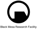 Black Mesa logo documents + text.svg